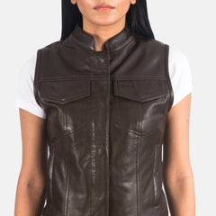 Rokian Brown Leather Biker Jacket