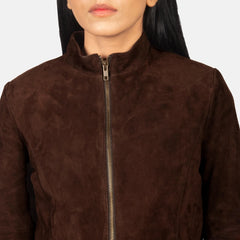 Jotean Mocha Suede Biker Jacket