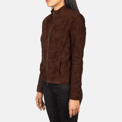 Jotean Mocha Suede Biker Jacket