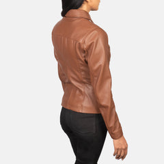 Qulos Brown Leather Jacket