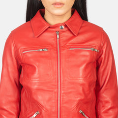 Qulos Red Leather Jacket