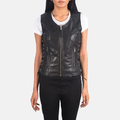 Dados Black Leather Biker Jacket