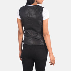 Dados Black Leather Biker Jacket