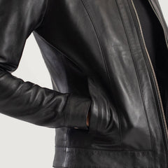 Noran Black Leather Jacket