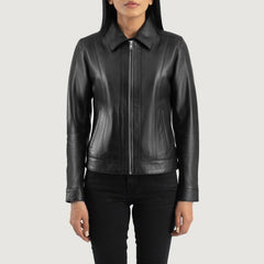 Noran Black Leather Jacket