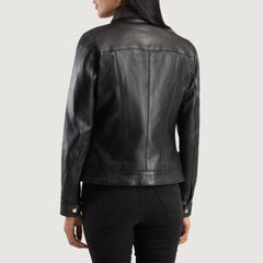 Noran Black Leather Jacket