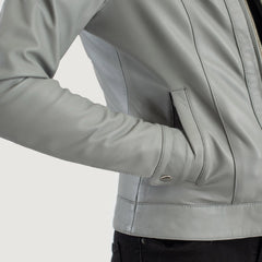Noran Grey Leather Jacket