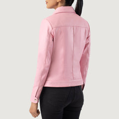 Noran Pink Leather Jacket