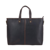 Compass Brown Leather Tote