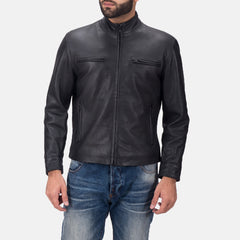 Lumor Black Leather Biker Jacket