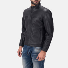 Lumor Black Leather Biker Jacket
