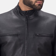 Lumor Black Leather Biker Jacket