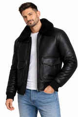 Blackforge Shearling Bomber Jacket