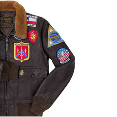 SkyForce Patch Aviator Bomber Jacket
