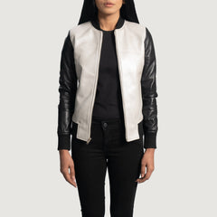 Zaber Leather Bomber Jacket