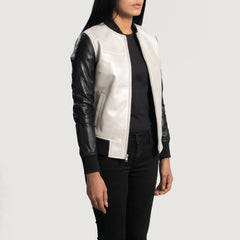 Zaber Leather Bomber Jacket