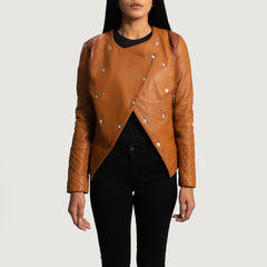 Ulpean Tan Leather Jacket