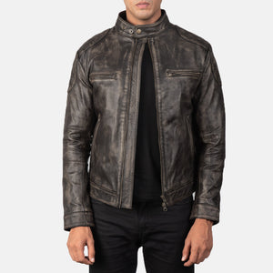Natis Brown Leather Jacket