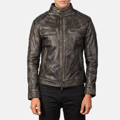 Natis Brown Leather Jacket