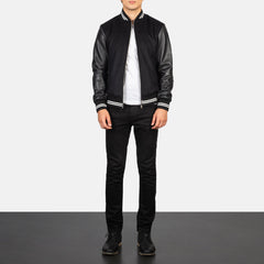 Sipas Black Leather Varsity Jacket