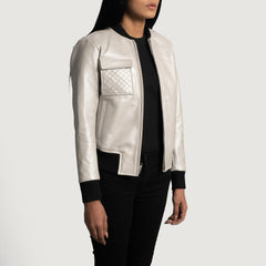 Zerel Leather Bomber Jacket