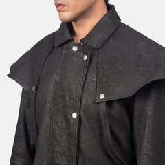 Sudix Black Leather Jacket