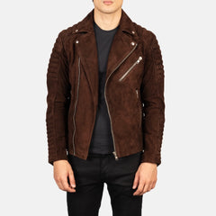 Konis Mocha Suede Biker Jacket