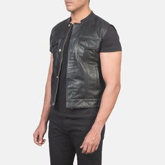 Ratas Black Leather Biker Jacket