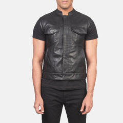 Ratas Black Leather Biker Jacket