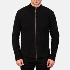 Zeren Black Suede Biker Jacket