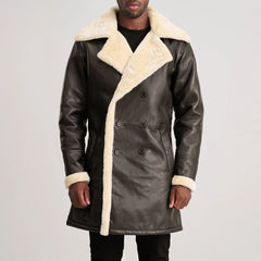 Wylus Brown Leather Coat Jacket
