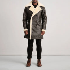 Wylus Brown Leather Coat Jacket