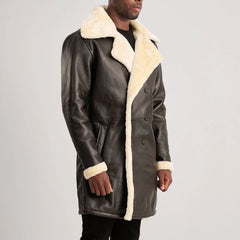 Wylus Brown Leather Coat Jacket