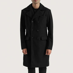 Wyden Black Leather Coat Jacket