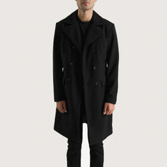 Wyden Black Leather Coat Jacket