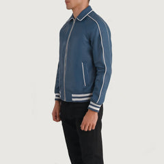 Jopar Blue Leather Varsity Jacket