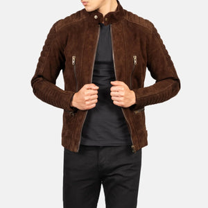 Ninan Mocha Suede Biker Jacket