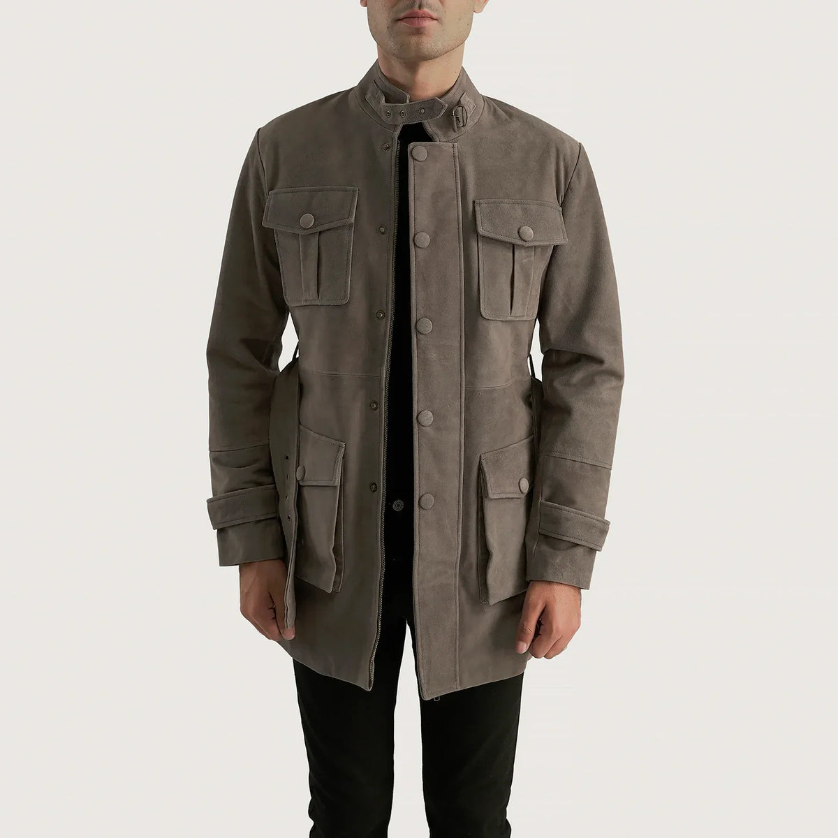 Pakar Grey Suede Jacket