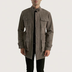 Pakar Grey Suede Jacket