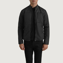 Zaben Black Leather Jacket