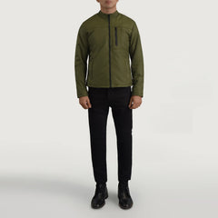 Zaben Green Leather Jacket