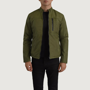 Zaben Green Leather Jacket