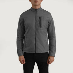 Zaben Grey Leather Jacket