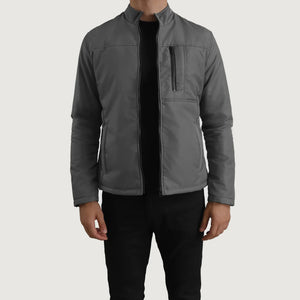 Zaben Grey Leather Jacket