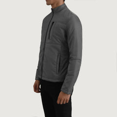 Zaben Grey Leather Jacket