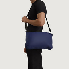 Noros Blue Leather Hooded Jacket