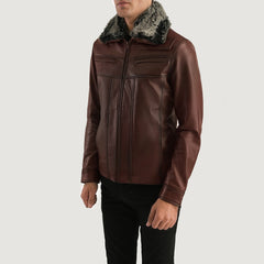 Navet Brown Leather Jacket