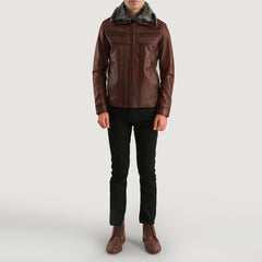 Navet Brown Leather Jacket