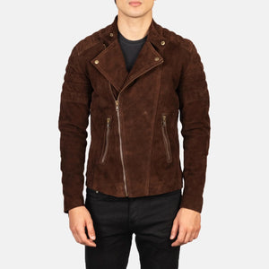 Sador Mocha Suede Biker Jacket