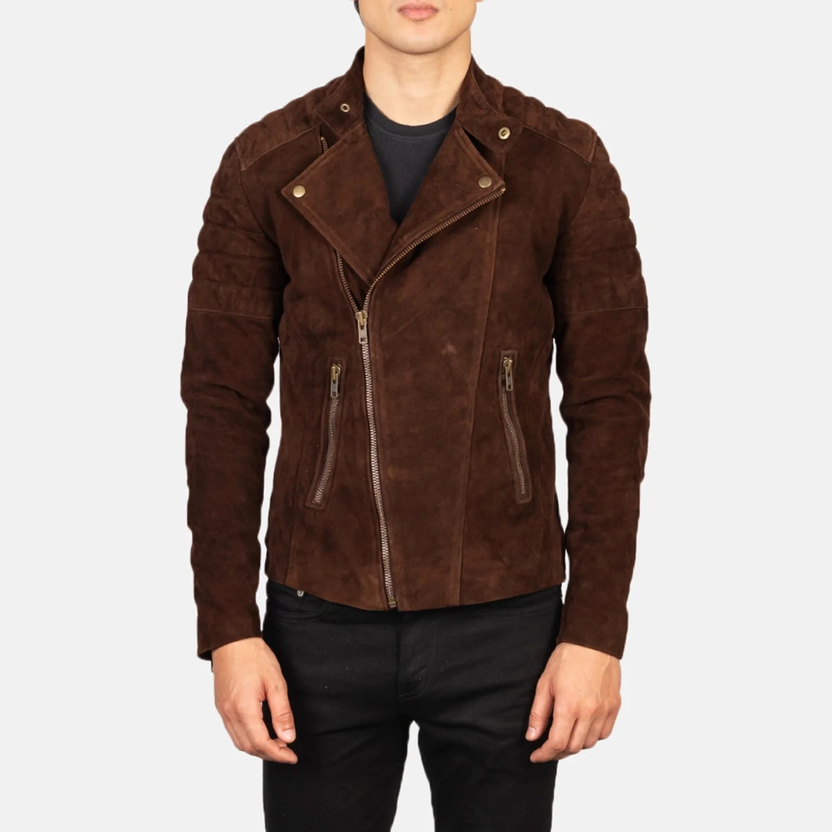 Sador Mocha Suede Biker Jacket